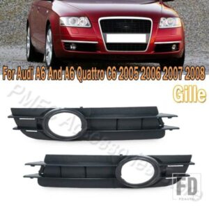フロントフォグランプカバーフレーム フロントフォグランプギル アウディ A6 A6 クワトロ C6 2005 2006 2007 2008 車用 4F0807682A 4F0807681A