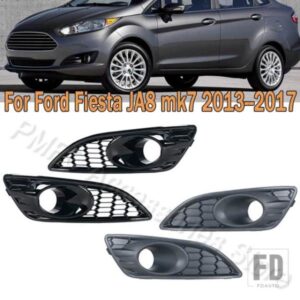 PMFC フォード フィエスタ JA8 MK7 2013 2014-2017 フロントバンパーカバーフレーム ロワーハニカムフォグランプグリル D2BZ15266CB D2BZ15266GB