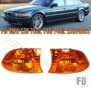 フロントコーナーライト ウィンカーカバーランプ バルブ無 BMW E38 7シリーズ 750IL 740I 740IL 1998-2000 2001 63138379107 63138379108