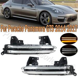 車用 LED DRL デイタイムランニングライト フォグランプ ウィンカーランプ ポルシェ パナメーラ GTS 2014-16 97063108352 97063108452