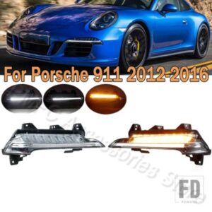 車用 DRL LED デイタイムランニングランプ ウィンカーランプ フォグランプ ポルシェ 911 2012-16 99163115104 99163115205