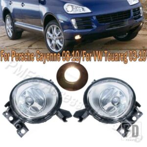 車用フォグランプ フロントバンパー フォグライトアセンブリ 電球付き VW TOUAREG 2003-2010 用 ポルシェ カイエン 2008 2009 2010 7L6941699F