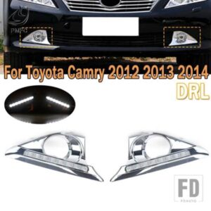 PMFC LED DRL デイタイムランニングライト フロントバンパー ヘッドライト アクセサリー ウィンカーランプ ドライビングライト トヨタ カムリ 2012 13 14用