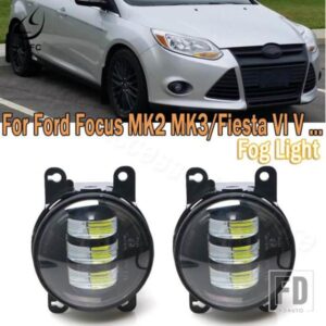 PMFC LEDフォグライトアセンブリドライビングフォグランプフォードフォーカスMK2 04-10 MK3 11-15フィエスタV 01-08フィエスタVI