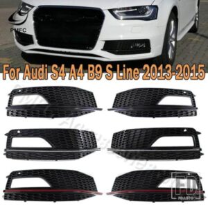 PMFC フロントバンパーグリル グリルグリッド フォグランプ ライト ロワー アウディ S4 A4 S ライン スポーツ 2013 2014 2015 8K0807681L 8K0807682M