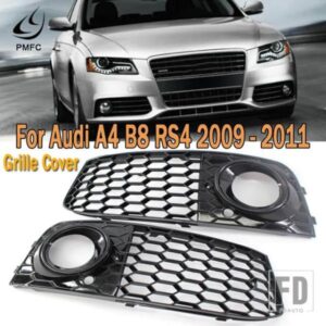 ハニカムメッシュフォグランプオープンベントA4グリルインテークカバーグリルパーツAUDI A4 B8 RS4 2009 2010 2011 8KD807682 8KD807681