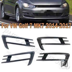 2PCS フロントバンパー フォグランプ アイブロウ カバー フォグライト グリル フォグランプ トリム カバー トリム VW ゴルフ 7 MK7 2014-16用