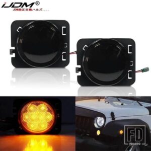 IJDM 2007-2017 JEEP WRANGLER JK フロントフェンダーフレアサイドマーカーライトOEMアンバーサイドマーカーランプウィンカーライトの交換用