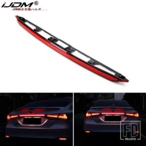 IJDM 車用 LED 2018年以降のトヨタ カムリ センタートランクリッド ワンピース リアテールライトバーテールブレーキリアフォグランプ ウィンカー レッド