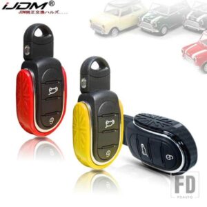 JDMカースタイリングABSキーケースカバーチェーンユニオンジャックミニクーパーJCW F54 F55 F56 F57 F60クラブマンカントリーマンカーアクセサリー