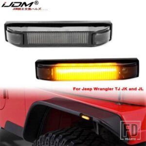 IJDM 車用フェンダーフレア サイドマーカーランプ ジープ ラングラー TJ JK JL BUSHWACKER フラットスタイル フェンダーフレア ウィンカーライト