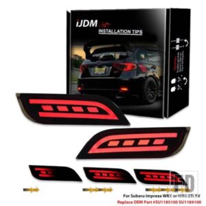 スバル インプレッサ WRX WRX STI XV クロストレック LED バンパーリフレクターライトテール/ブレーキリアフォグランプウィンカーライト 2個