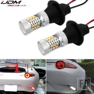 IJDM 車用 12V 31-SMD 赤/白 LED バックアップ リバースライト/リアフォグランプ コンバージョン 2016年以降のマツダ MX-5 ND用