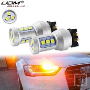 IJDM PW24W LED アンバーイエロー PWY24W LED バルブ AUDI A3 A4 A5 Q3 VW MK7 GOLF CC FORD FUSION フロントウィンカーライト用