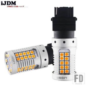 IJDM ハイパーフラッシュなし 3156 LED CANBUS T25 PY27W PY27/7W 車用LEDライト 3030 SMD アンバー ホワイト レッド オートブレーキライト