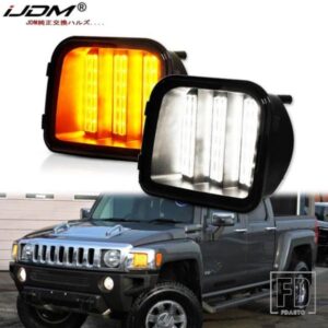 2006-2010 ハマー H3 H3T キセノンホワイト LED DRL 用 フロントバンパーシーケンシャルアンバーイエローウィンカーライトアセンブリ 2個
