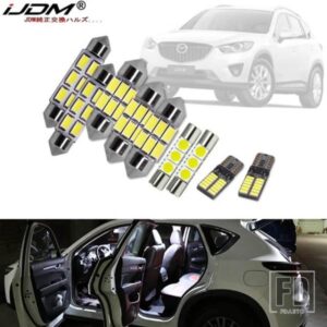 IJDM ホワイト CANBUS LED 車内灯 パッケージキット 2013-19 マツダ CX-5 CX5 LED 室内灯