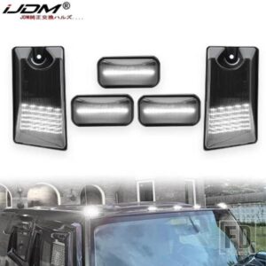 IJDM セット ブラックアウト スモークレンズ キャブルーフマーカーライトハウジング 2003-2009 ハマー H2 SUV/SUT
