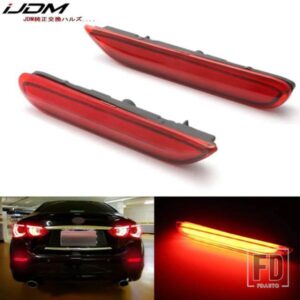 IJDM LEDバンパーリフレクターマーカーライト インフィニティ Q50 QX30 QX60 QX56 QX80 日産 LEDブレーキライト シーケンシャルウィンカー付き