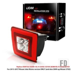IJDM 車用リアフォグランプアセンブリ 日産 370Z JUKE NISMO 用 ブレーキ/リアフォグランプ赤色 LEDバックアップリバース白色 LED 搭載