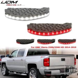 リアバンパーステップコーナーインサートパッドライト 2個 シボレー シルバラード GMC 1500 2500 3500 リアフォグ/ブレーキバックアップシグナルライト