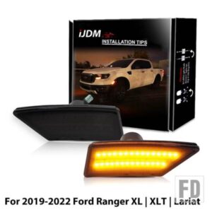 2019-2022年式 フォード レンジャー XL | XLT | ラリアット サイドマーカーライトアセンブリ アンバー フロントバンパー ランニングポジションライト/DRL 12