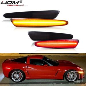 IJDM アンバー/レッド LED サイドマーカーライト シボレー シボレー コルベット C6 ウィンカーライト/ドライビングライトOEM サイドマーカーランプ 05-13