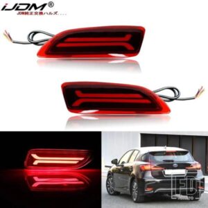 IJDM LEDバンパーリフレクターライト 2011-2013 トヨタカローラ レクサス CT200H用 テールブレーキリアフォグランプウィンカー機能