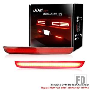 IJDM 車用テールライト リアバンパーリフレクターライトアセンブリ 2015-2013 ダッジチャレンジャー用 テールライトリアフォグライト機能