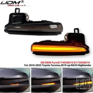 サイドミラー LED ダイナミックウィンカーライト シーケンシャル トヨタ アルファード ヴェルファイア AH30 タコマ 16-21 RAV4 2019 -22 ハイランダー