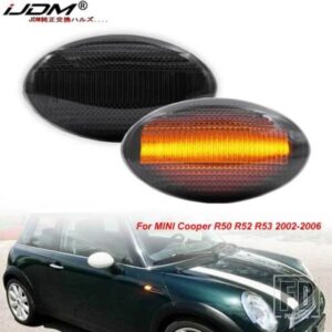 MINI COOPER R50 R52 R53 フロントフェンダー サイドマーカーライト アセンブリ ダイナミック ウィンカー ウィンカーライト 2002-2006 T10 12V