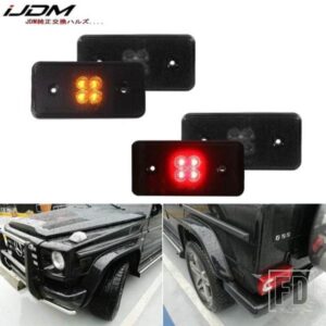メルセデスベンツ W463 Gクラス G500 G550 G55 G63 AMG 2002-2014 フロントアンバーリアレッドLEDサイドマーカーバンパーリピーターライトランプ