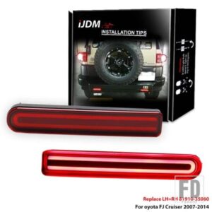 IJDM バンパーリフレクターライト トヨタ FJクルーザー用 テールリアフォグランプブレーキシーケンシャル点滅ウィンカー 07-14 機能