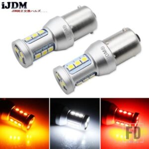 IJDM 車用テールライト 1156 LED CANバス BA15S/P21W BAU15S/PY21W S25 3030 12SMD 12V オートブレーキリバースランプ DRL リアパーキングバルブ