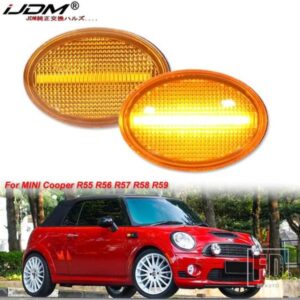 IJDM アンバー フルストリップ LED フェンダー サイドマーカー ウィンカー ライト MINI COOPER R55 R56 R57 R58 R59 GEN2 ダイナミック ウィンカー ランプ用