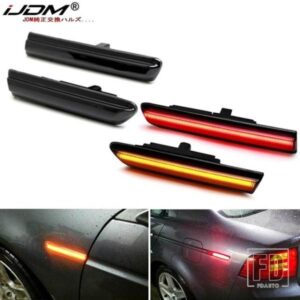 IJDM 車用 フロントリア LED 2004-2008 ACURA TL フル LED サイドマーカーライト フロント リア アンバー レッド オートウィンカーランプ 12V