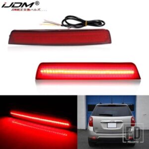 IJDM レッド LED バンパーリフレクターライト 2010-2017 シボレー エクイノ用 テールブレーキリアフォグランプウィンカーライト機能