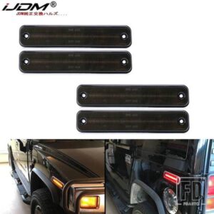 IJDM アンバー/レッド フル LED サイドマーカーライト 2003-2009 ハマー H2 ウィンカーライト LEDハマーサイドマーカーランプの品と交換