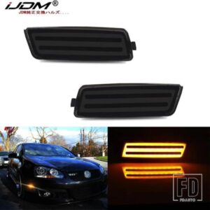 IJDM アンバー LED バンパーサイドマーカーライト フォルクスワーゲン 2006-2009 MK5 ゴルフ/GTI ラビット2005-2010 ジェッタOEM