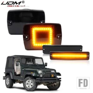 IJDM サイドマーカー ウィンカーライト フロントバンパー DRL ライト JEEP WRANGLER YJ デイタイムランニングライト ウィンカーライト 12V