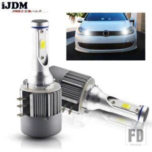 IJDM 車用 H15 LED 電球 ヘッドライト 24W 2000LM ワイヤレス 車用ヘッドライト ランプ 12V 変換 ドライビングライト 6500K ホワイト VW AUDI BMW用
