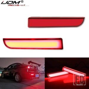 IJDM フル LED バンパーリフレクターライト 三菱 ランサーエボリューション X アウトランダー用 テール/ブレーキウィンカーライトリアフォグランプ用