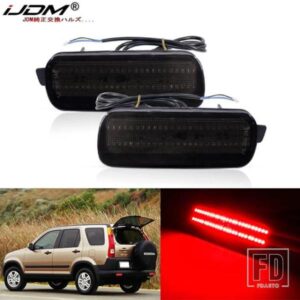 ホンダ CRV バンパーリフレクターライト テールブレーキリアフォグランプ機能 2個 2002-2004 レッド 12V