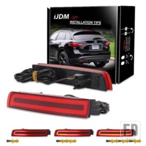 インフィニティ FX35 FX50 QX70 日産 ジューク用 テールライトスタイル リアバンパーリフレクターライト テールブレーキリアフォグランプ機能