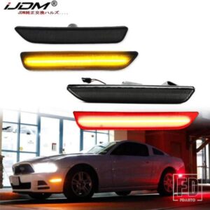 IJDM 車用フロントリアサイドマーカーランプ アンバー/ホワイトレッド 2010-2018 フォード マスタング フロントバンパー LED フェンダー/サイドマーカー