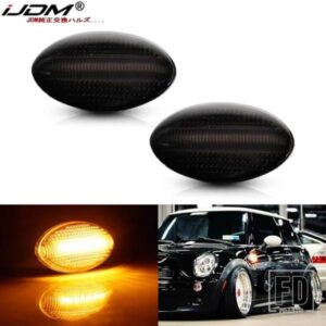 IJDM アンバーイエロー 12V T10 サイドマーカーライトパネルランプ BMW MINI COOPER R50 R52 R53 2002-2008 ウィンカーライト