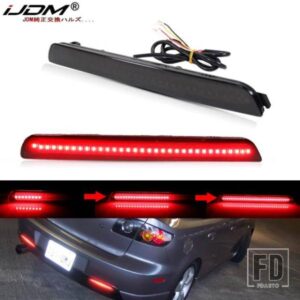 IJDM フル LED バンパーリフレクターライト 2004 - 2009 マツダ 3 / マツダスピード3 用 テール/ブレーキウィンカーライトリアフォグランプ用