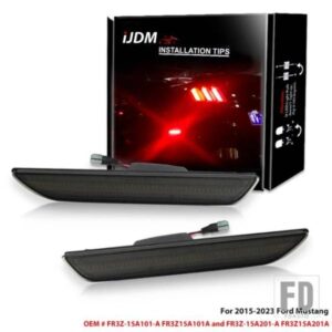 IJDM 2015-2023 フォード マスタング レッド/ホワイト リアサイドフェンダーマーカーライト パーキングライト/ドライビングライトOEM サイドマーカーランプ