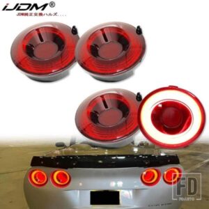 シボレー コルベット C6 リアランニングドライビング??パーキングランプテールライトブレーキランプリアフォグランプ 05-13 用 4個 テールランプアセンブリ