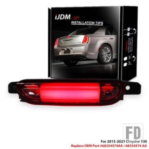 IJDM 3DオプティックLEDサードブレーキライトアセンブリ 2015-2023 クライスラー 300用 リアセンタールーフハイマウントLEDサードブレーキ